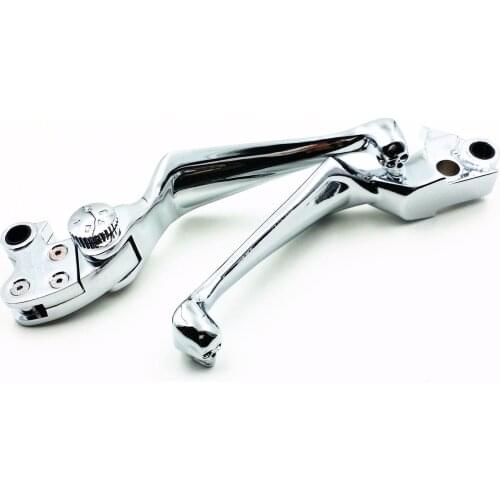 Chrome Skull Adjustable Brake Clutch Lever for Harley Fat Boy Dyna Electra FXDC