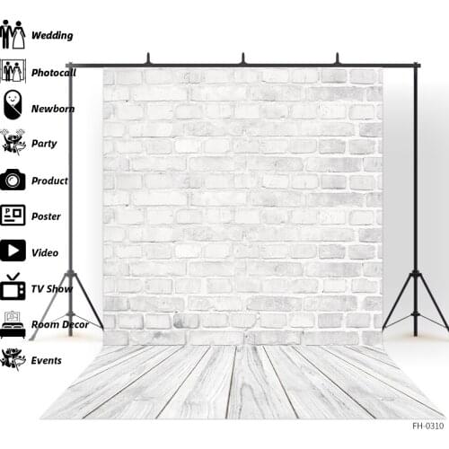 Brick Wall Wooden Floor Portrait Vintage Backdrops Photography Backgrounds For Baby Shower Pet Children Newborn Cake Photocall