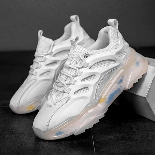 Mens Sneakers Platform White Casual Shoes Breathable Running Shoes Male Outdoor Walking Shoes Man Fashion Sneakers Jogging Shoe