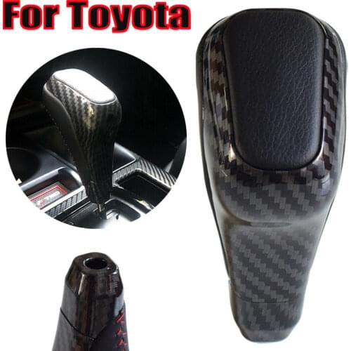 For Toyota 4Runner Tundra Fortuner Prado FJ150 Car Accessories Gear Shift Knob Handball Shift Lever Cover Carbon Fiber Stickers