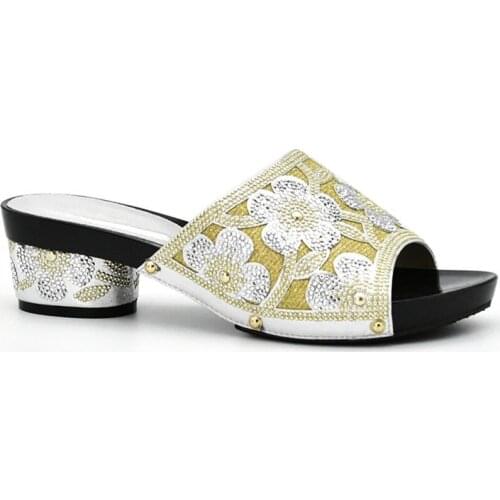 New Arrival Italian Ladies Women Shoes Sexy High Heels Women Pumps Rhinestones Ladies Pumps African Sandal Shoes for Parties