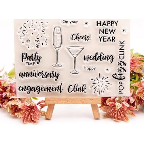 15x10.5cm New Year Transparent Seal Clear Stamps Silicone Seal TPR Halloween Christmas Roller Stamps DIY Scrapbook Album Card