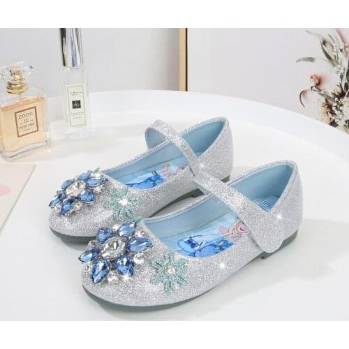 Princess shoes baby girls shoes spring and autumn leather shoes soft bottom little girl 3-12 years Kids crystal shoes flash