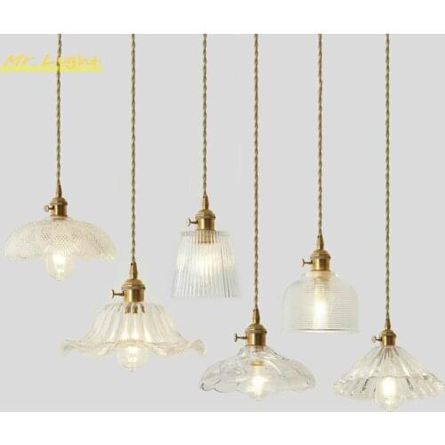 Nordic Glass Copper Pendant Lights Lighting Living Room Bedroom Bathroom Restaurant Cafe Hanging Lamp Home Decor Light Fixtures