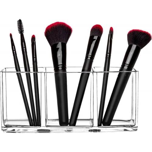 Transparent Cosmetic Make-up Brush Storage Box Table Organizer Make Up Tools Pen Storage Makeup Nail Polish Cosmetic Holder Box