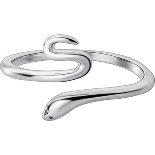 Smart Silver Snake Ring Surface Rings for Women Men Teen Girls Finger Rings Open Adjustable Ring Jewelry Birthdays Party Gifts