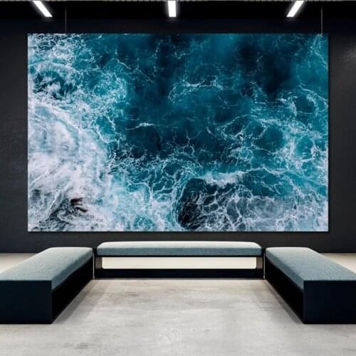 Nordic Modern Seascape Ocean Waves PosterCanvas Painting Poster and Print Wall Art Picture for Living Room Decor Cuadros