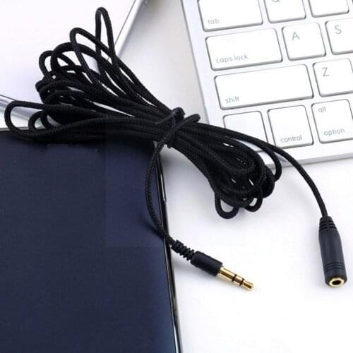 1.5/3/5m Headphone Extension Cable 3.5mm Jack Female Male Extender Computers Stereo Lanyards For Phones Cord To Cloth Audio A4I6