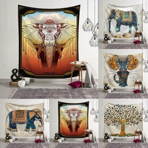 Home Decoration New Indian Mandala Wind Elephant Tapestry Wall Hanging Throw Hippie Cover Dorm