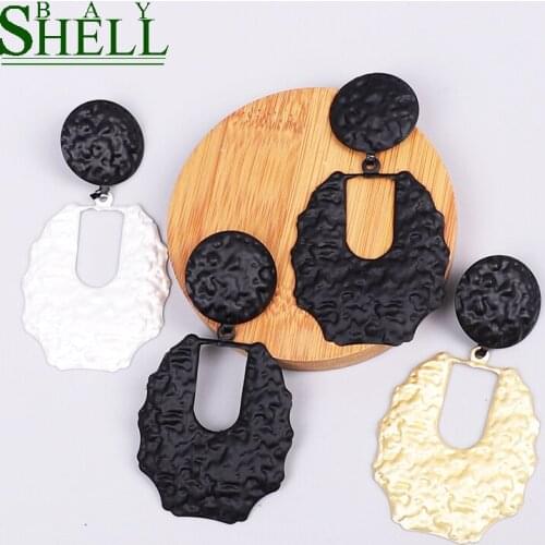 Shell Bay Drop Fashion Earrings Jewelry Boho Black Earrings For Women Punk Pendientes Earrings Cute Girls Earring Wholesale New