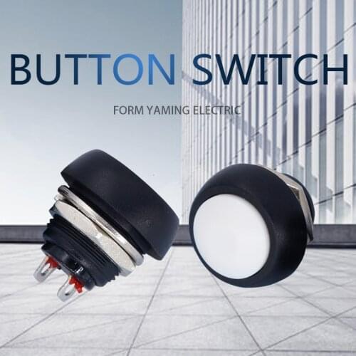 10pcs Push Button Switch Plastic 12mm White Small-sized Reset Momentary Micro Electrical Switches