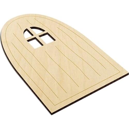 6pcs Mini Fairy Garden Doors DIY Craft Decor Trees Ornament 3.9x2.5 inches