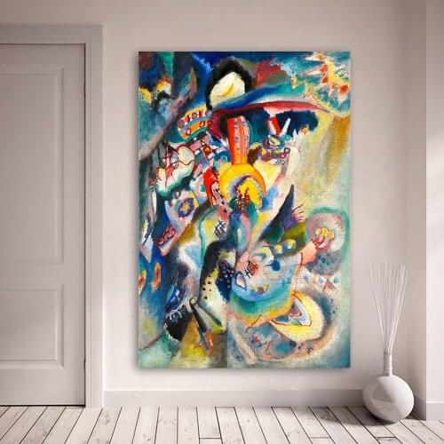 Embelish Wassily Kandinsky Abstract Oil Painting Modern Home Decor Modular Pictures Wall Art HD Canvas Posters For Living Room