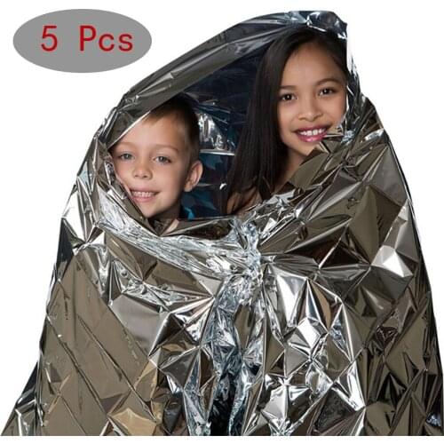 Emergency Blanket Camping Hiking Equipment Outdoor Survive First Aid Military Rescue Kit Windproof Waterproof Thermal Blanket