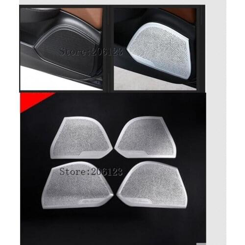 Car Door Audio Sound Speaker Cover Trim Aluminum Interior Fit For Alfa Romeo Giulia Car Styling Car20172018