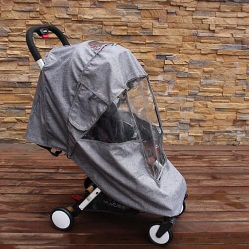 Baby Stroller Rain Cover Universal Wind Dust Weather Shield with Windows for Xiaomi Yoyaplus Strollers Pram Stroller Accessories