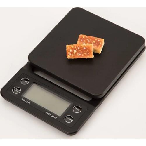 3kg 0.1g Digital Coffee Drip Scale With Timer 6.6lb/3kg Kitchen Mat Scales Food Cooking Baking Measure Tools Steelyard Balance