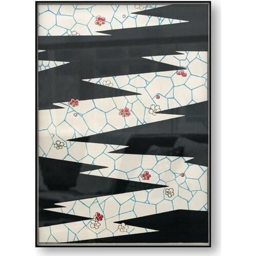 Flowers on a Footpath Illustration Bijutsu Sekai Watanabe Seitei Japanese Poster Chinese Pattern Woodblock Canvas Print Wall Art