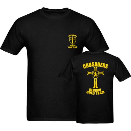 Double Side Us United States Seal Team Six Special Force Men Black Brand New Summer Man Cotton Print Clothing T Shirts