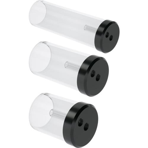 Barrow PMMA D5 Pump Integration Reservoir Mod Kit YKD5G65 90mm 130mm 210mm Black