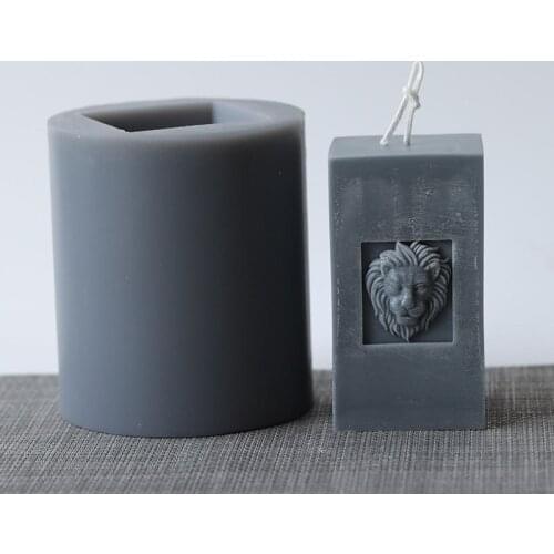 Creative Candle Lion Head Mold Retro Decoration Homemade Aromatherapy Candle DIY Material Silicone Candle Mold