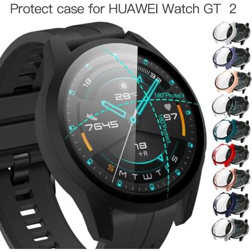 PC Matte Case for Huawei watch GT2 46mm watch cover huawei gt 2 46/42 mm 360 Screen Protector cover Smart watch accessories