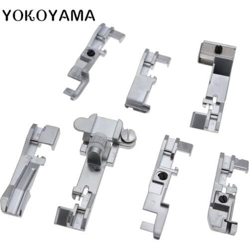 YOKOYAMA 7Pcs/Set Overlock Presser Foot Sewing Machine Parts Multifunctional Presser Foot Home Manual Tool For Brother Singer