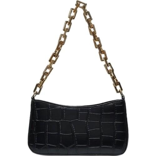 Fashion Simple Women Designer Chain Handbag 2021 New Quality PU Leather Women Tote Bag Alligator Shoulder Crossbody Bags