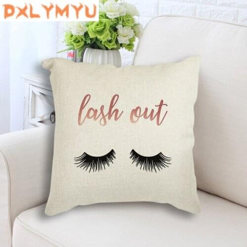 Fashion Pillow Case Perfume Cosmetics Print Cushion Cover For Sofa Woman Bedroom Decoration