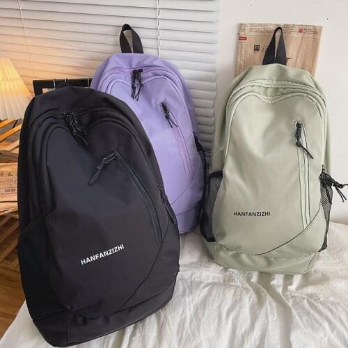Fashion Womens Backpack Summer 2021 Nylon Waterproof School Bags For Girls Korean Style Simple Large-capacity Travel Backpacks