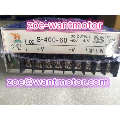 NEW!!!1PC wantai 400W 60V power supply 60V 6.7A 400W Switching Single Output Switching power supply AC to DC SMPS CNC