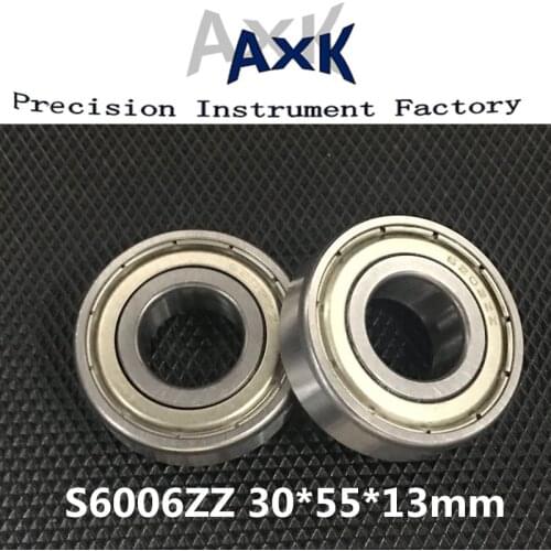2021 New Free Shipping S6006zz Abec-3 (2pcs) Stainless Steel Ball Bearing 30x55x13mm 6006zz/ss S6006z Roulement A Bille Rulman