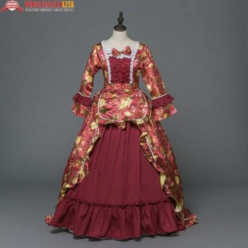 New Gothic Period Masquerade Gown Holiday Marie Antoinette Dresses Victorian Rococo Dress Inspired Costumes