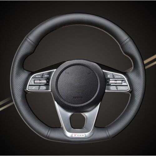 Car Braiding On The Steering Wheel Cover for Kia K5 Optima 2019 Cee'd Ceed GT 2019 Cee'd Ceed Auto Covers Car-styling