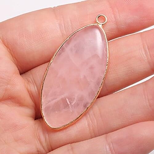 Natural Stone Pendant Horse Eye Shape Agated Pendant for Jewelry Making Necklace Accessories