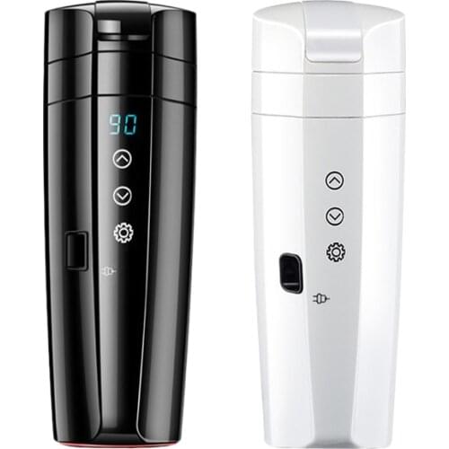 12V 24V 400ML Portable Electric Heating Cup Car Water Kettle ligent Press Sn Control Digital Display