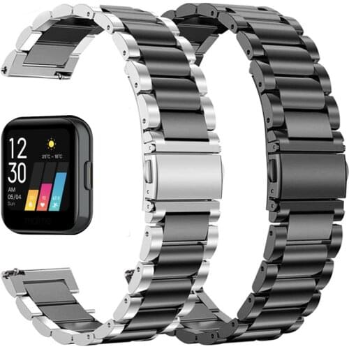 Stainless Steel Strap For Realme Watch Smart Watchband Bracelet Metal Wristband 20MM Straps Correa Accessories