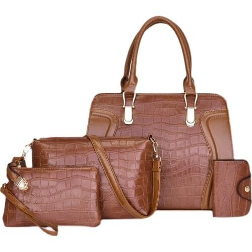 Crocodile pattern picture mother bag 2021 new female handbag fashion single shoulder bag messenger multi-piece crossbody bag