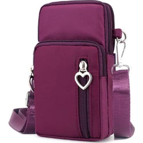 New Coin Bag Mini Nylon Crossody Cell Phone Cash Messenger Shoulder Bag Strap Wallet Pouch Bag Purse Waterproof