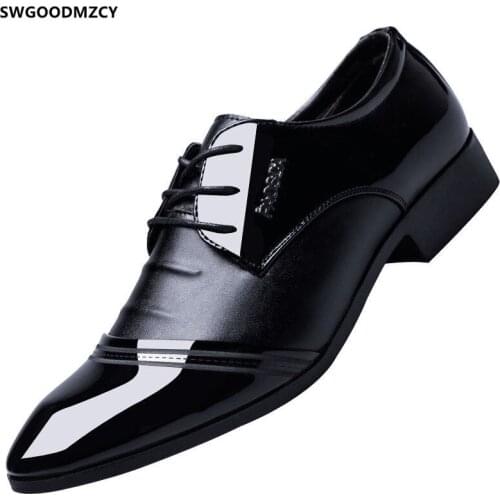 Office 2021 Italian Men Dress Shoes Leather Coiffeur Formal Shoes Men Wedding Dress Oxford Shoes for Men Patent Leather Zapatos