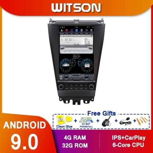 WITSON Tesla Style Vertical Screen Android 9.0 For HONDA ACCORD 7 Car Radio Automotivo Multimedia Player Navigation