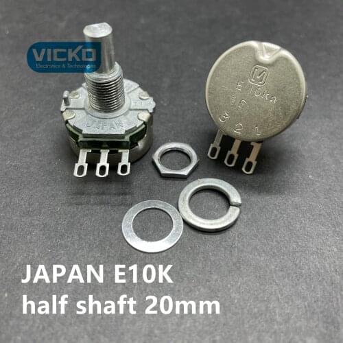 [VK] Japan E10K potentiometer 10K game potentiometer half handle 20MM switch