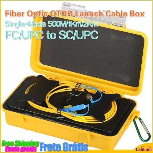 Fiber Optic OTDR Tester Box FC/UPC to SC/UPC Single-Mode 500m 1km 2km OTDR Launch Cable Box 1310/1550nm fc upc sc upc