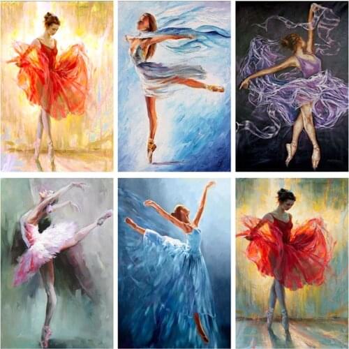 High quality DIY art decoration painting round full diamond dancing girl 5D diamond painting