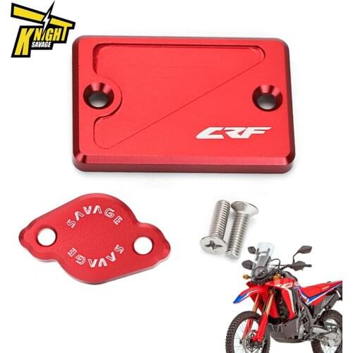 Motorcycle CNC Rear & Front Brake Fluid Reservoir Cover Oil Pump Cap For HONDA CRF300L 21-22 Motor Master Cylinder Accessories