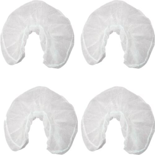 50Pc U Shaped Disposable Non-Woven Headrest Pillow Paper Beauty Spa Salon Bed Cover Massage Face Cradle Head Rest Covers