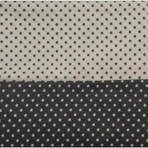 50x40cm ZY DIY Fashion Grey & Beige Fivestar Printed 100% Cotton Fabric Bundle For DIY sewing Doll Cloth