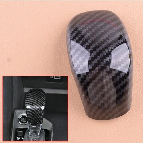ABS Black Carbon Fiber Style Car Gear Shift Knob Cover Trim Decoration Fit For Nissan Sentra 2020