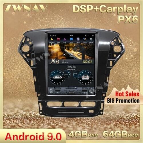 Tesla Style screen Android 9.0 Car Multimedia Player unit For Ford Mondeo Fusion MK4 2011-2013 car GPS Radio stereo BT head unit