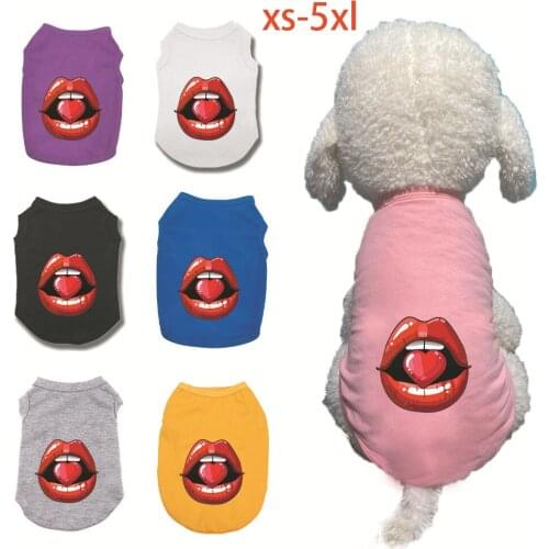 Large Dog Clothes Vest, Spring and Summer Pet Breathable Cooling Shirt T-shirt, Girls Chihuahua Puppy Clothes Wholesale XS-5XL